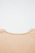 Artisan Bloom Crochet Trim Ribbed V Neck Short Sleeve Top